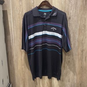 Mens striped Callaway x series golf shirt XXL. Smoke free home